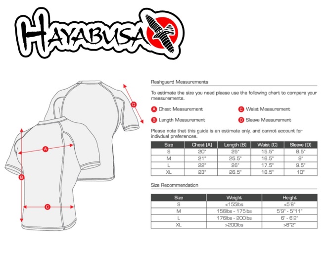 rashguard sizes